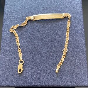 14 Karat Gold Tag Bracelet